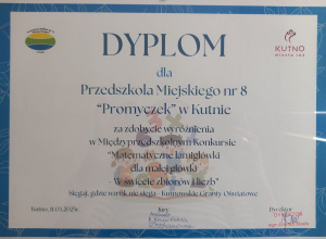 Konkurs matematyczny "Matematyczne łamigłówki dla małej główki - w świecie zbiorów i liczb"