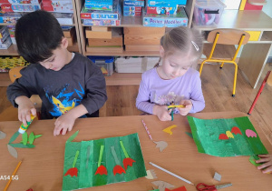 "Już kwitną tulipany" - realizacja Międzynarodowego Projektu Edukacyjnego "Kreatywne prace plastyczne".