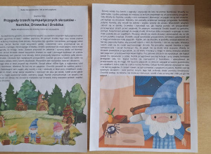 "Przygody trzech sympatycznych skrzatów: Nomika, Drzewika i Drobika" - realizacja Ogólnopolskiego Projektu Edukacyjno - Czytelniczego "Bajki - Pomagajki".