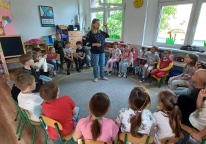 "Zdrowy przedszkolak" - zajęcia prowadzone przez p. Pedagog.