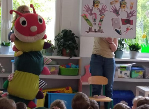 Tuptusie na spotkaniu z autorką książek dla dzieci.