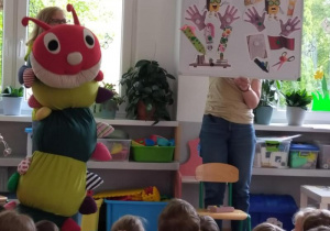 Tuptusie na spotkaniu z autorką książek dla dzieci.