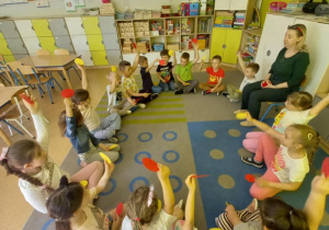 "Zdrowy przedszkolak" - zajęcia prowadzone przez p. Pedagog.