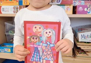 Julianka ze swoją pracą.