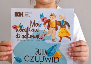 Wyróżnienie dla Julii w konkursie plastycznym "Moi wyjątkowi dziadkowie".