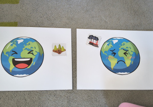 Dzieci uczestniczą w zajęciach edukacyjnych z okazji Dnia Ziemi