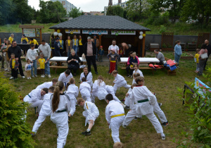 pokaz taekwondo podczas spartakiady