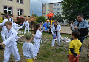 Pokaz taekwondo podczas spartakiady