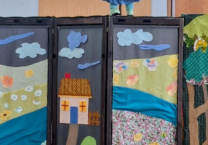 "Bajkowa karuzela z lalkami" - przedstawienie teatru Psikus z Łodzi.
