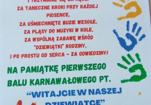 Podziękowanie za udział w balu