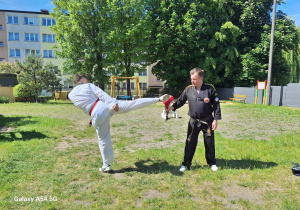 Pokaz sztuk walki - taekwondo.