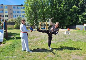 Pokaz sztuk walki - taekwondo.