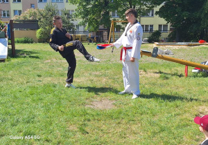 Pokaz sztuk walki - taekwondo.